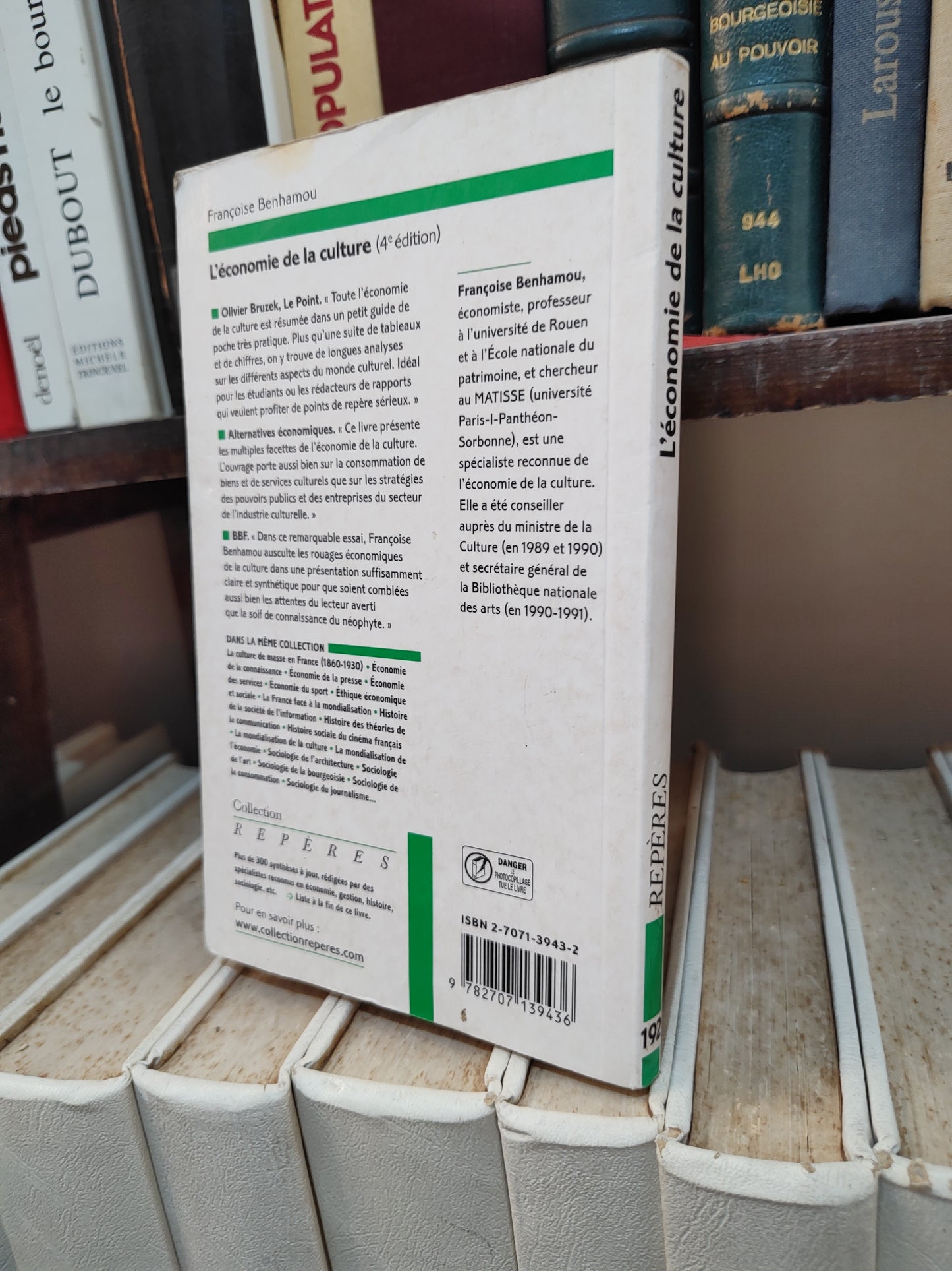 Benhamou - l'économie de la culture