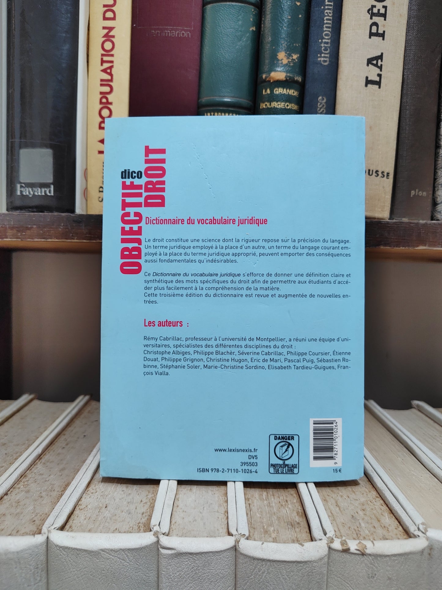Dictionnaire du Vocabullaire juridique Objectif droit