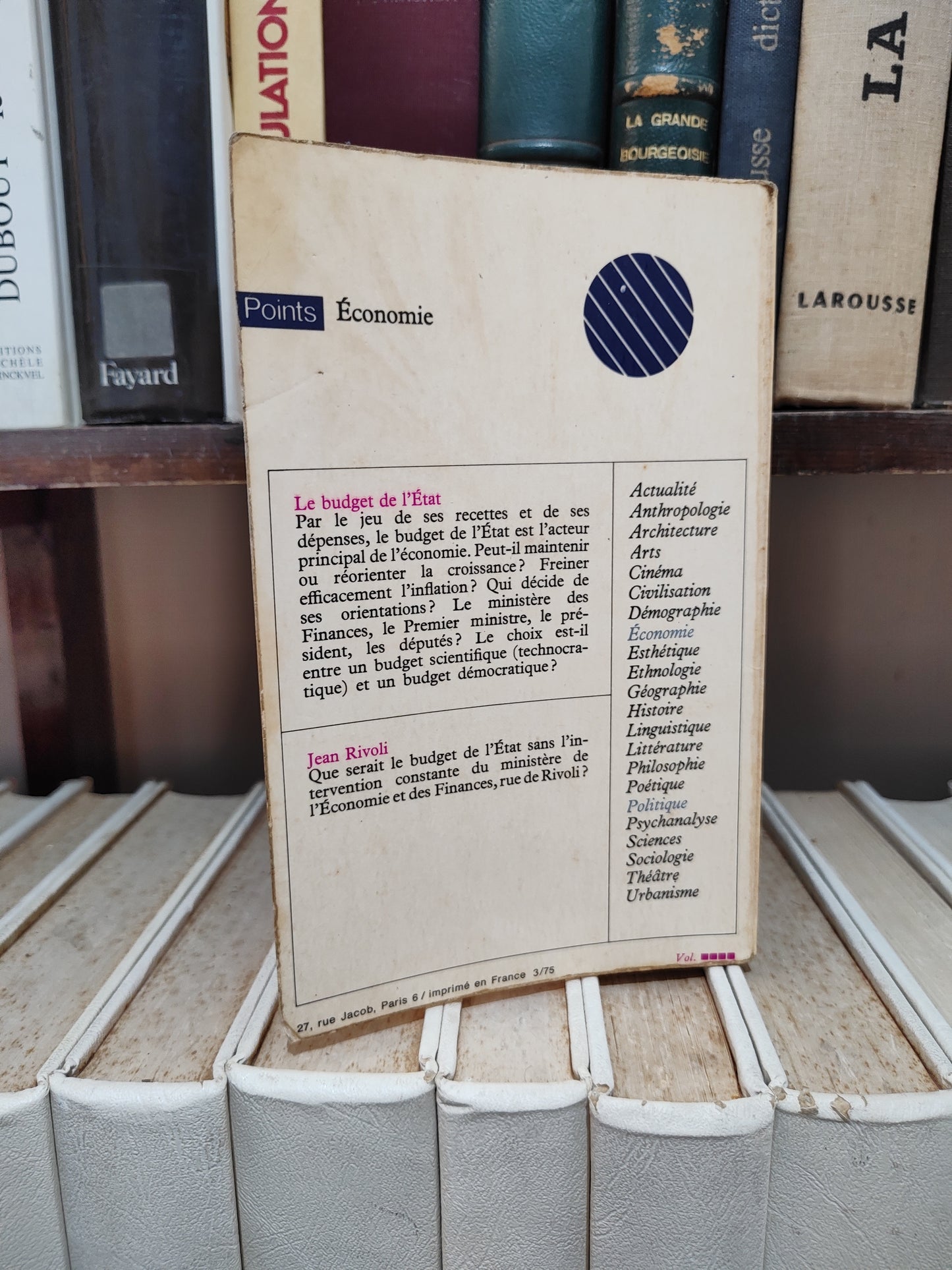 Rivoli - Le budget de l'Etat
