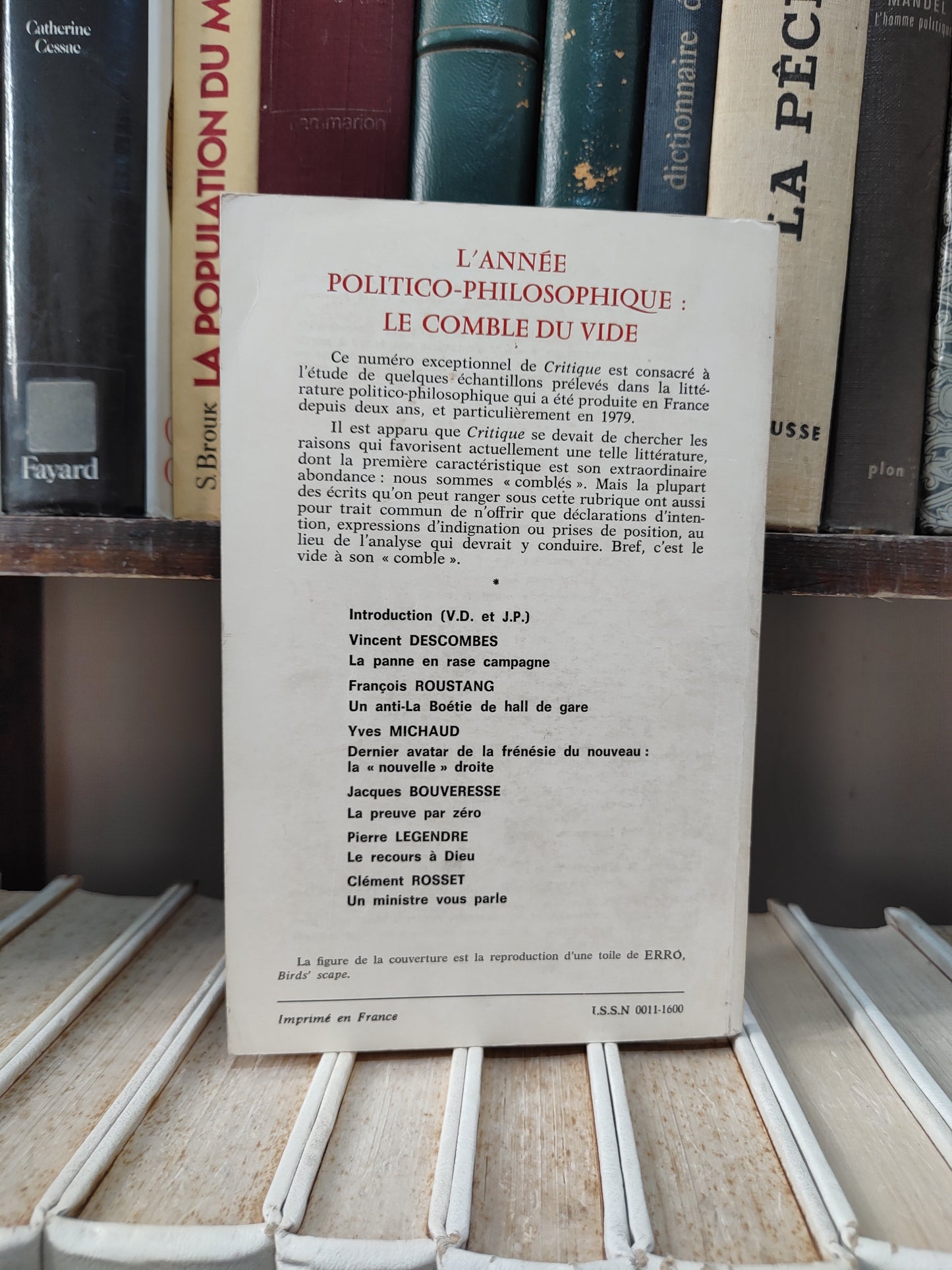 Critique n 392 1980