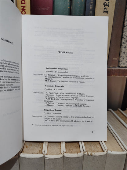 Actes du premier colloque international de la société de linguistique du Maroc