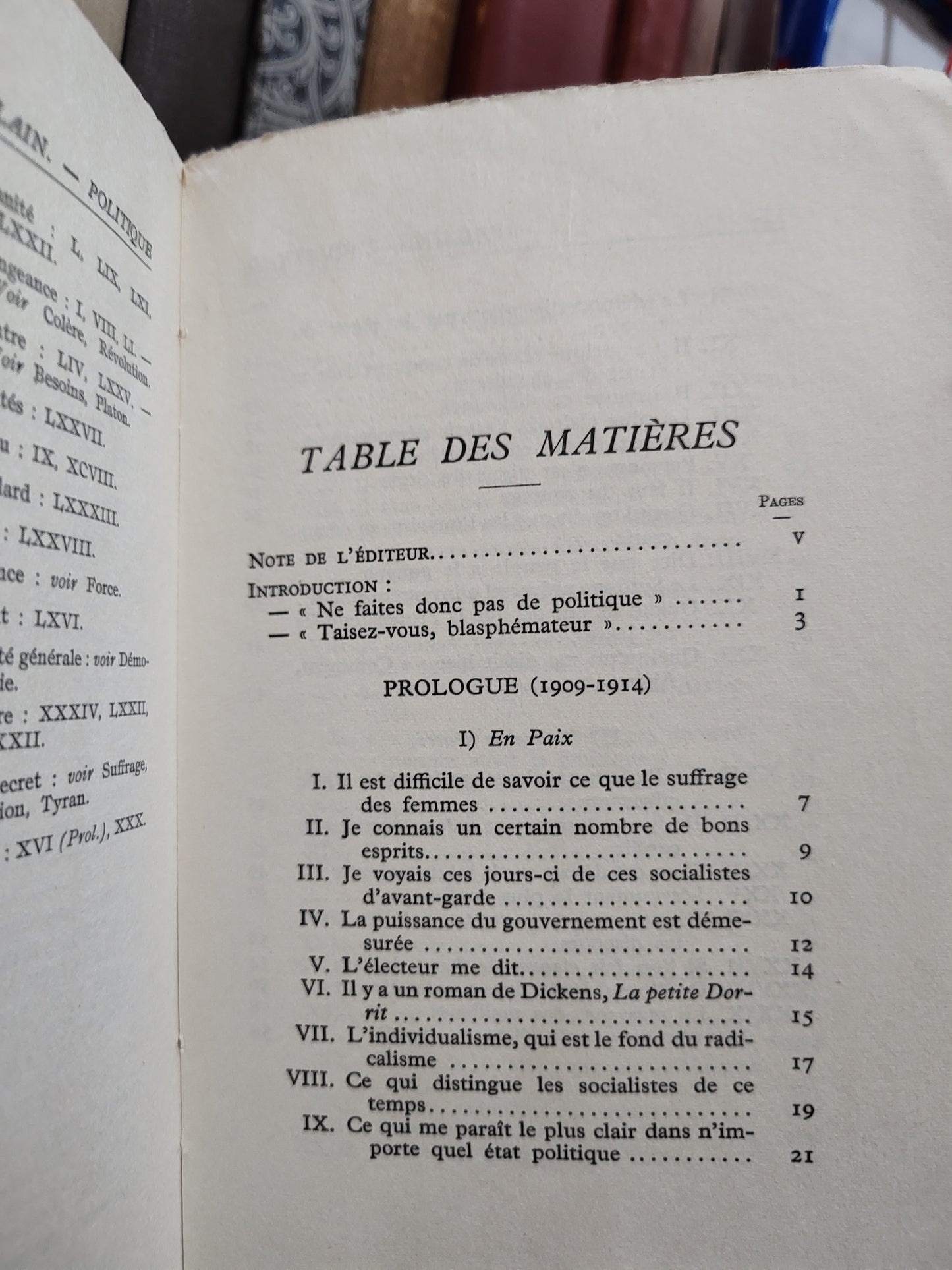 Alain - Politique