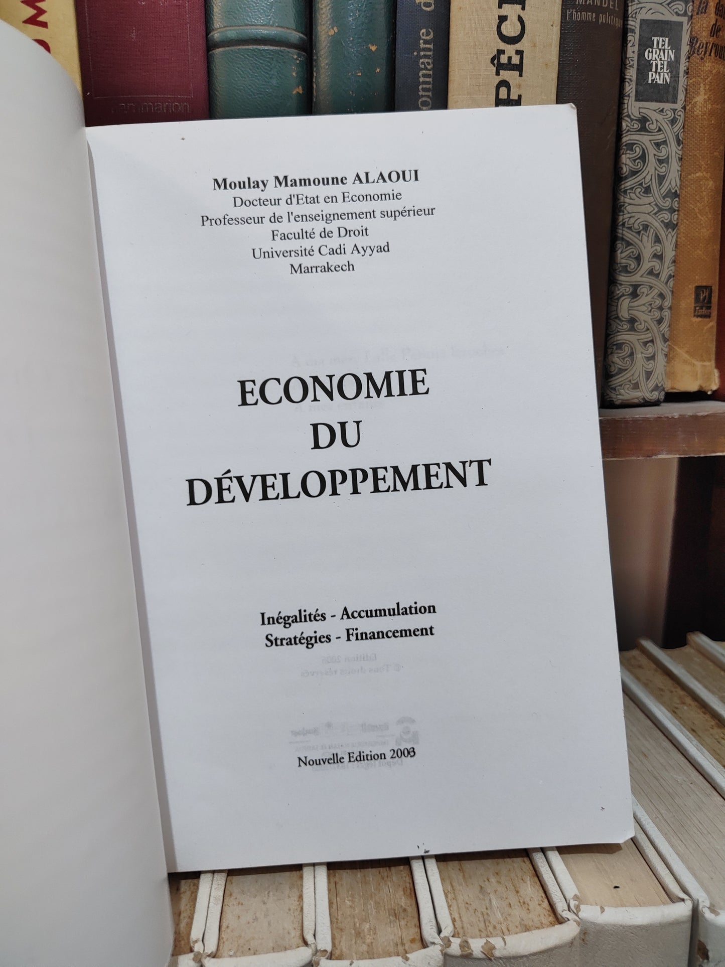 Alaoui - Économie du développement