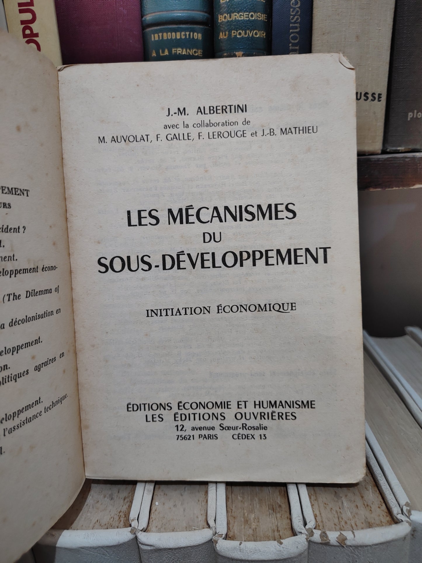 Albertini - Les mécanismes du sous-développement