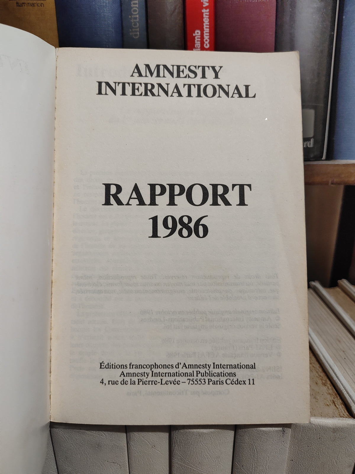 Amnesty international rapport 1986