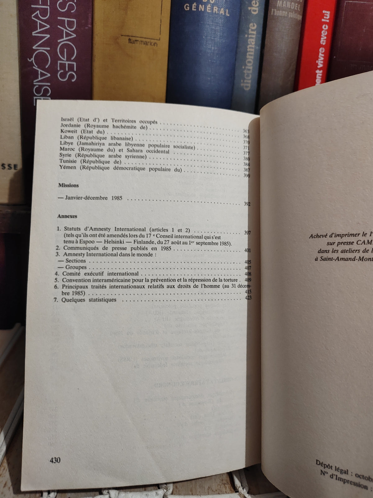 Amnesty international rapport 1986