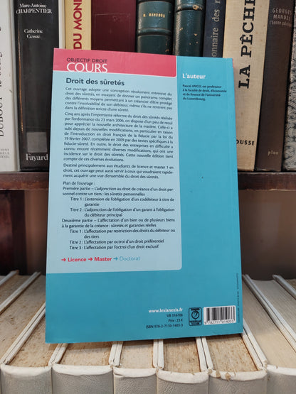 Ancel - Droit des suretés ; Objectif droit cours