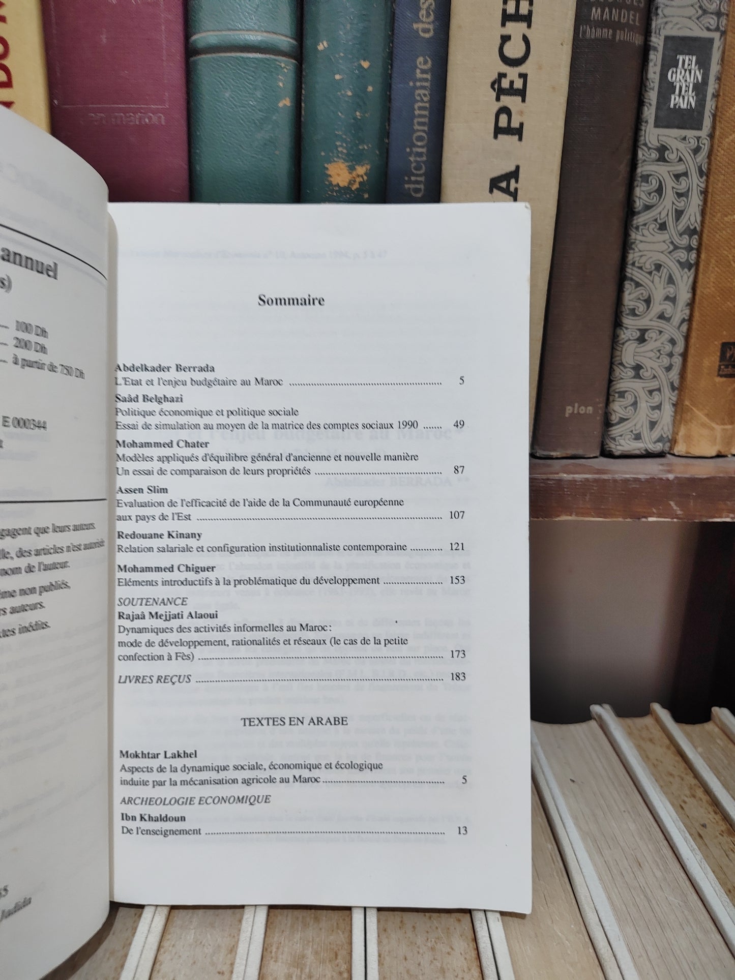Annales marocaines d’économie N° 10  الحوليلت المغربية للاقتصاد