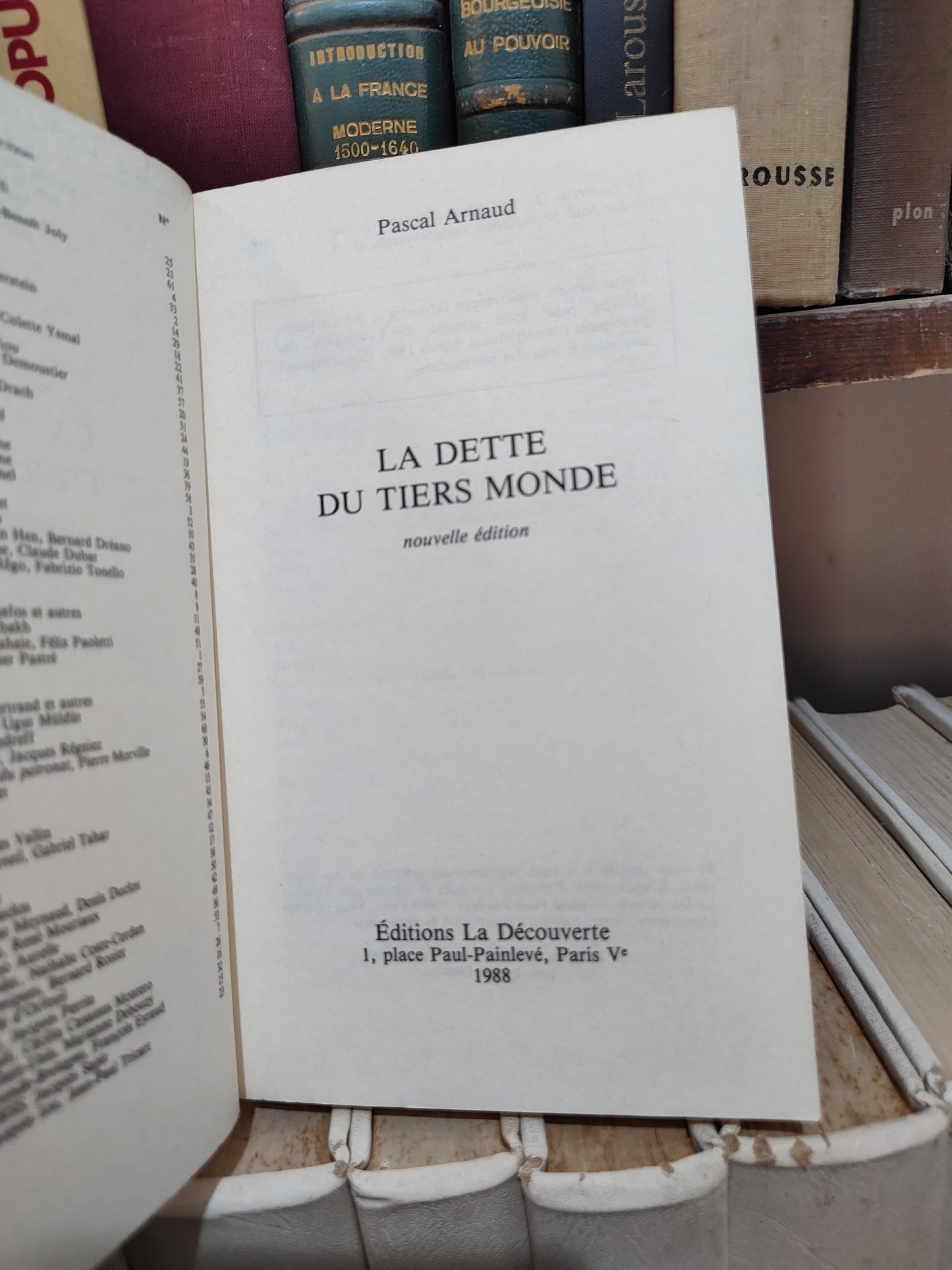 Arnaud - La dette du tiers monde