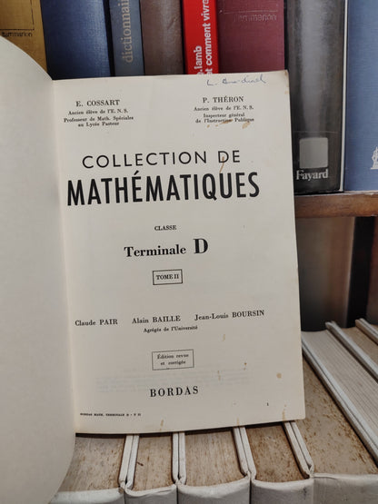 Baiile - Mathématique Terminale D Tome 2 Bordas