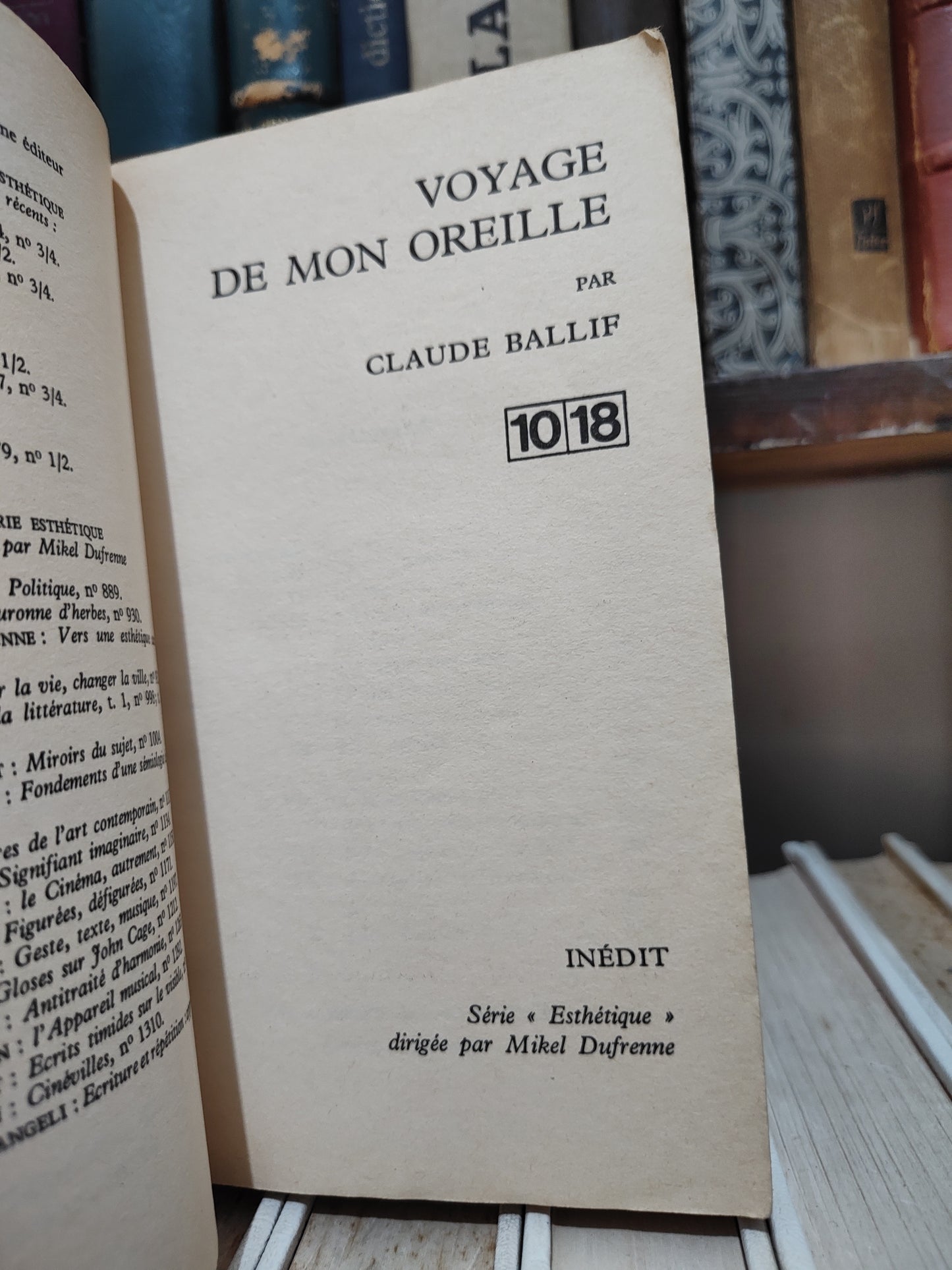 Ballif - Voyage de mon oreille