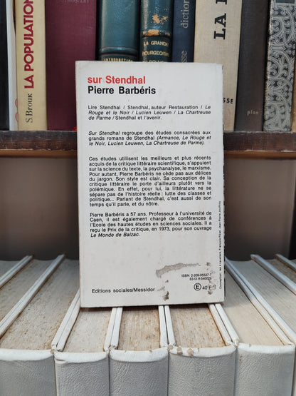 Barberis - Sur Stendhal essentiel