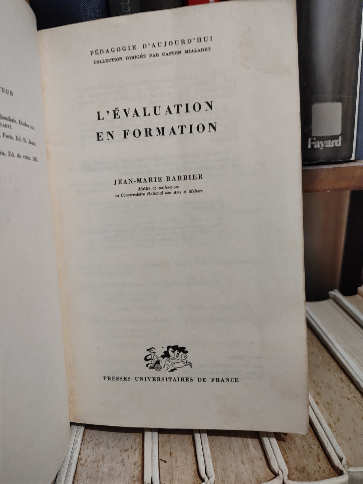 Barbier - L'évaluation en formation
