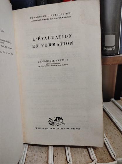 Barbier - L'évaluation en formation