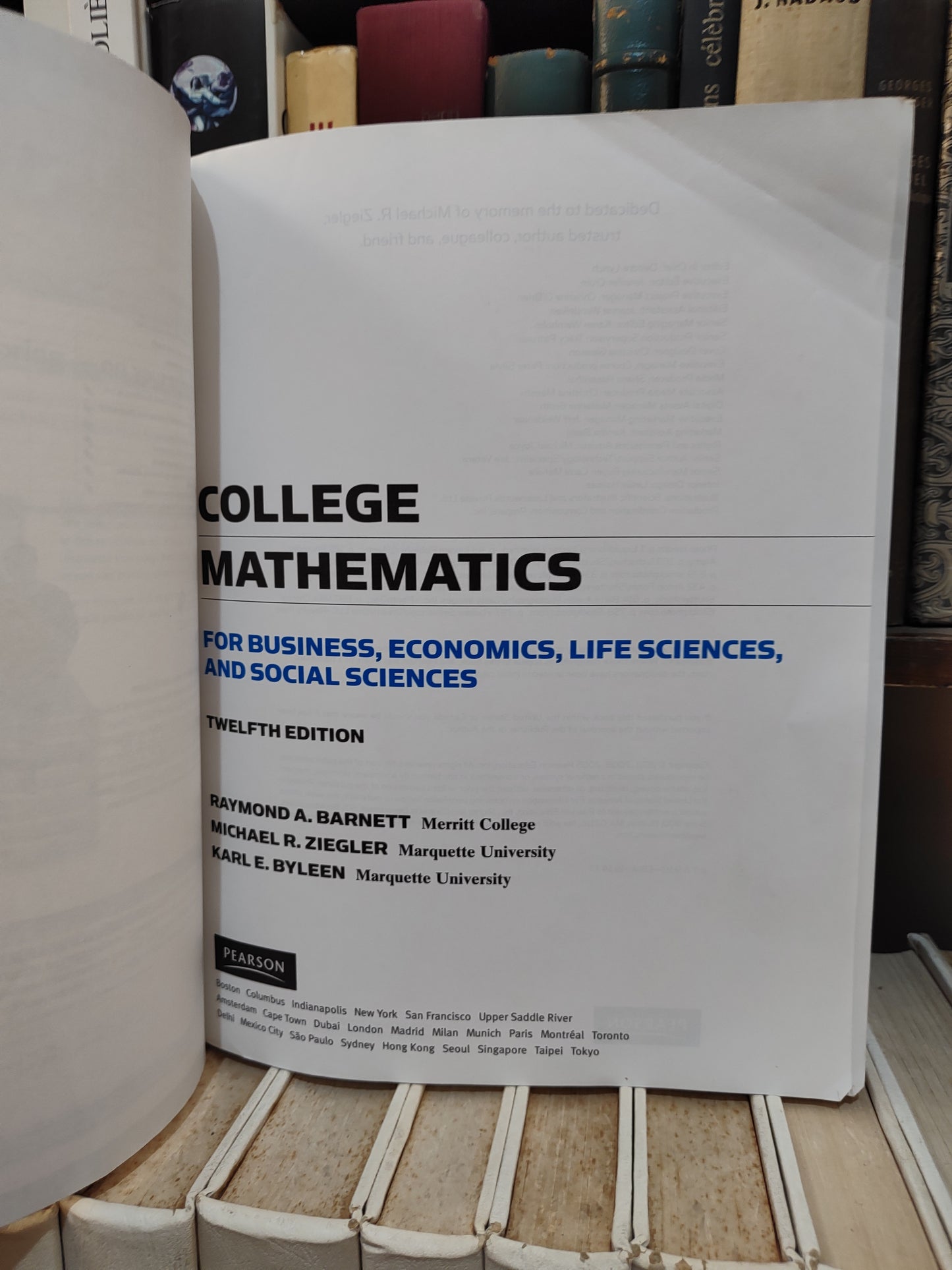 Barnett - College Mathematics for business economics social sciences