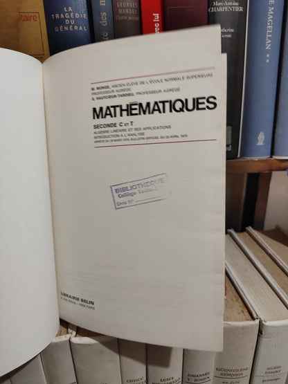Belin - Mathématiques seconde C et T