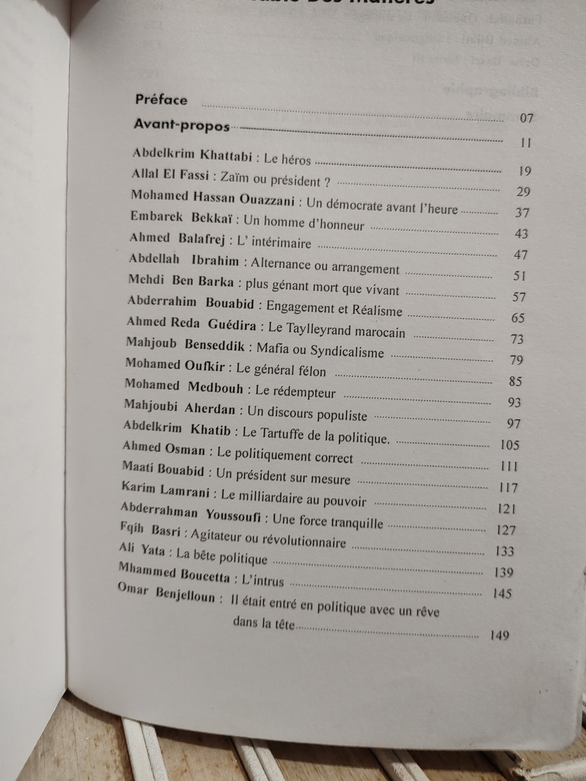 Belouchi - Portraits d'hommes politiques du Maroc