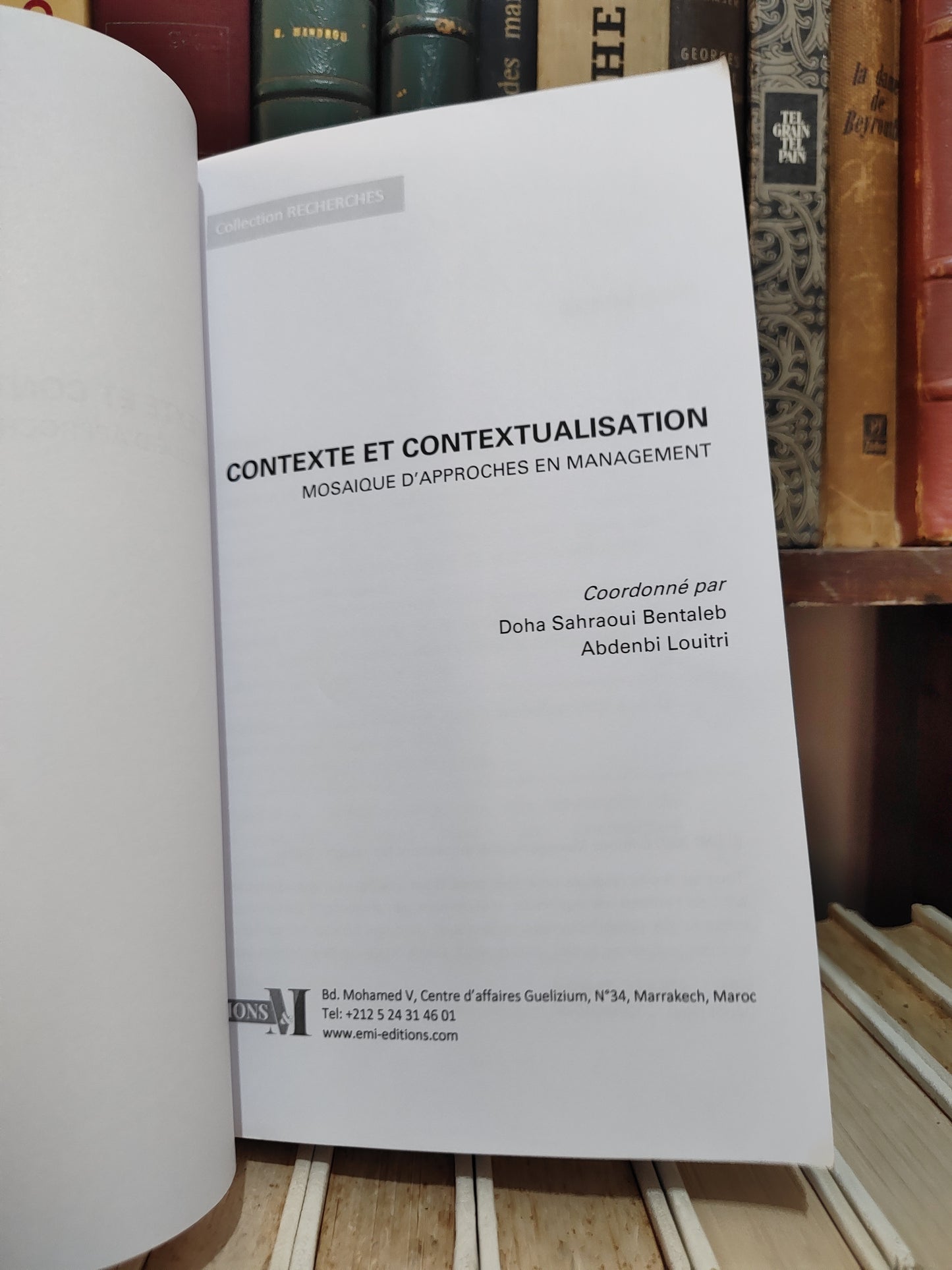 Bentaleb - Contexte et contextualisation : Mosaïque d'approches en management