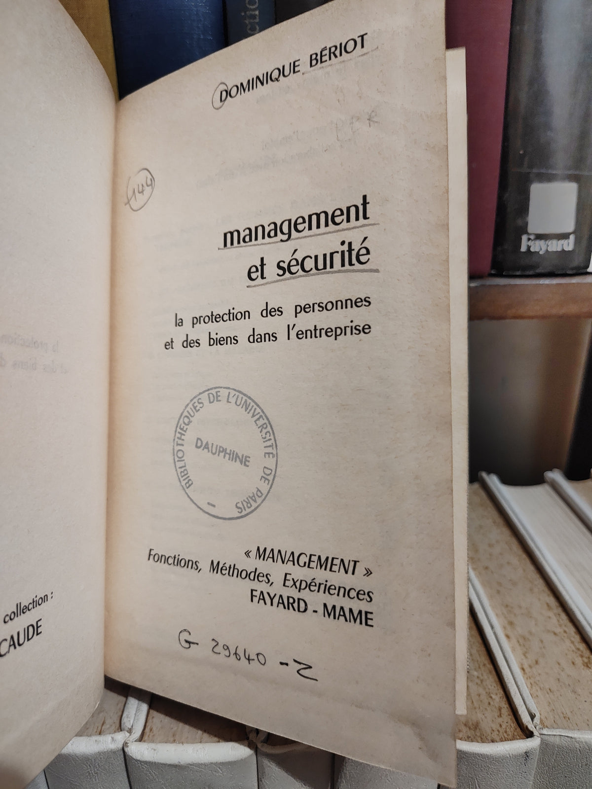 Beriot - Management et sécurité