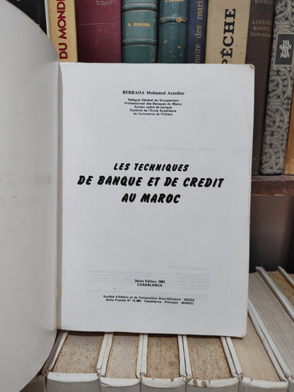 Berrada - Les techniques de banque et de crédit au Maroc