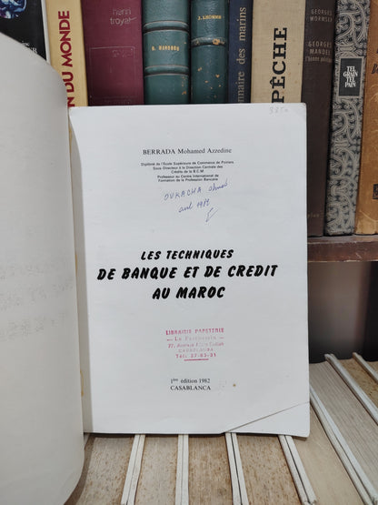 Berrada - Les techniques de banque et de crédit au Maroc