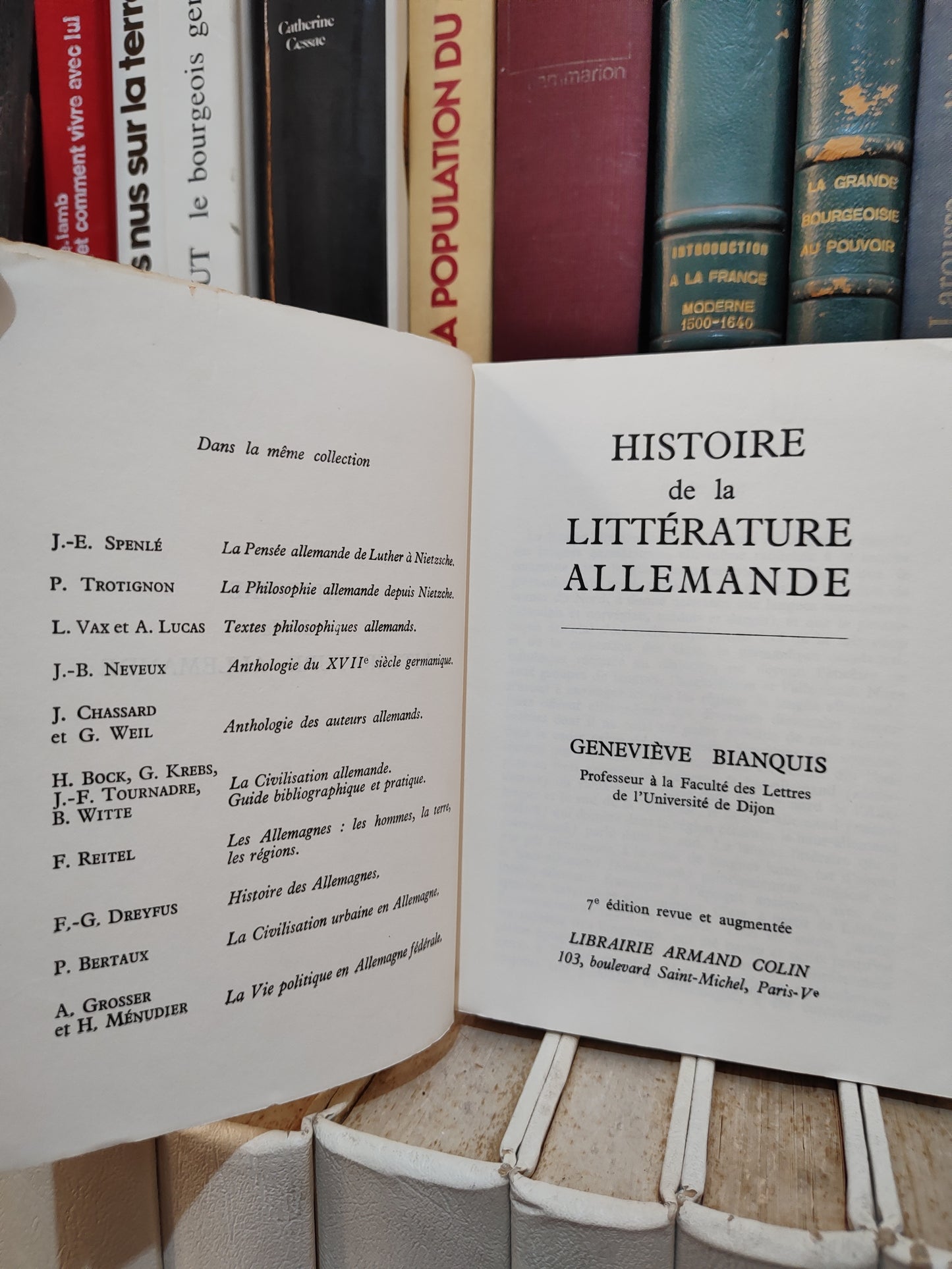 Bianquis - Histoire de la littérature allemande