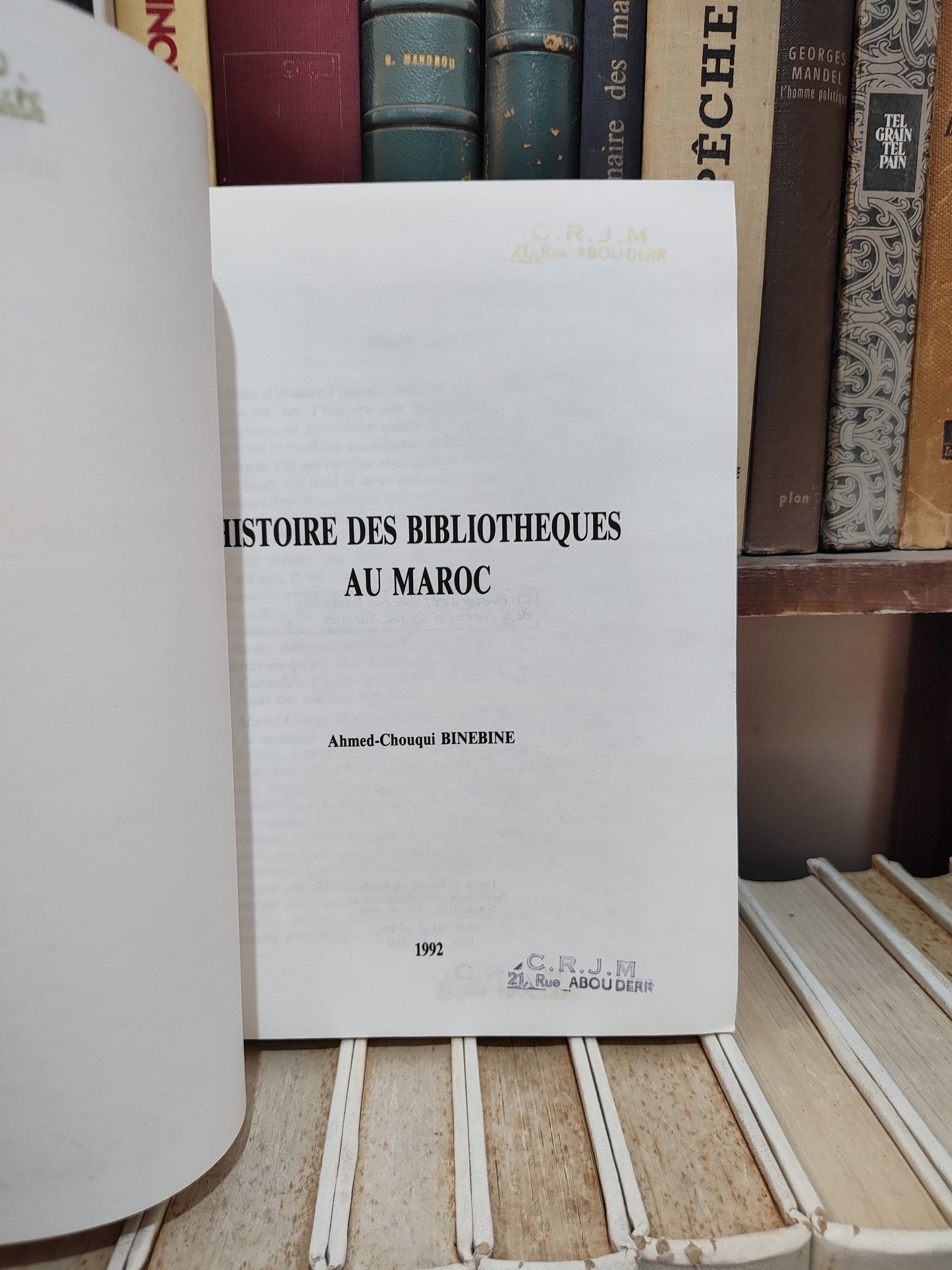 Binebine - Histoire des bibliothèques au Maroc