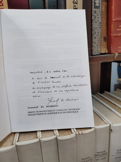 Bouhairi - Droit humanitaire et conflits internes