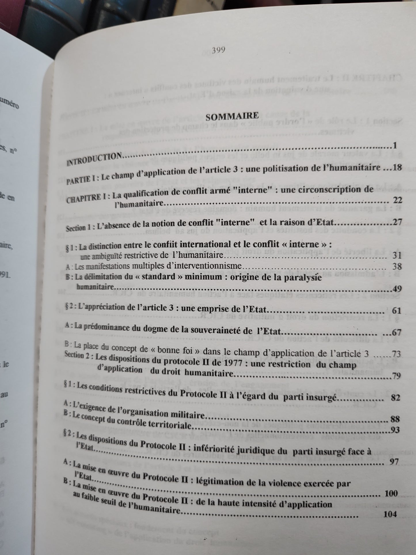 Bouhairi - Droit humanitaire et conflits internes