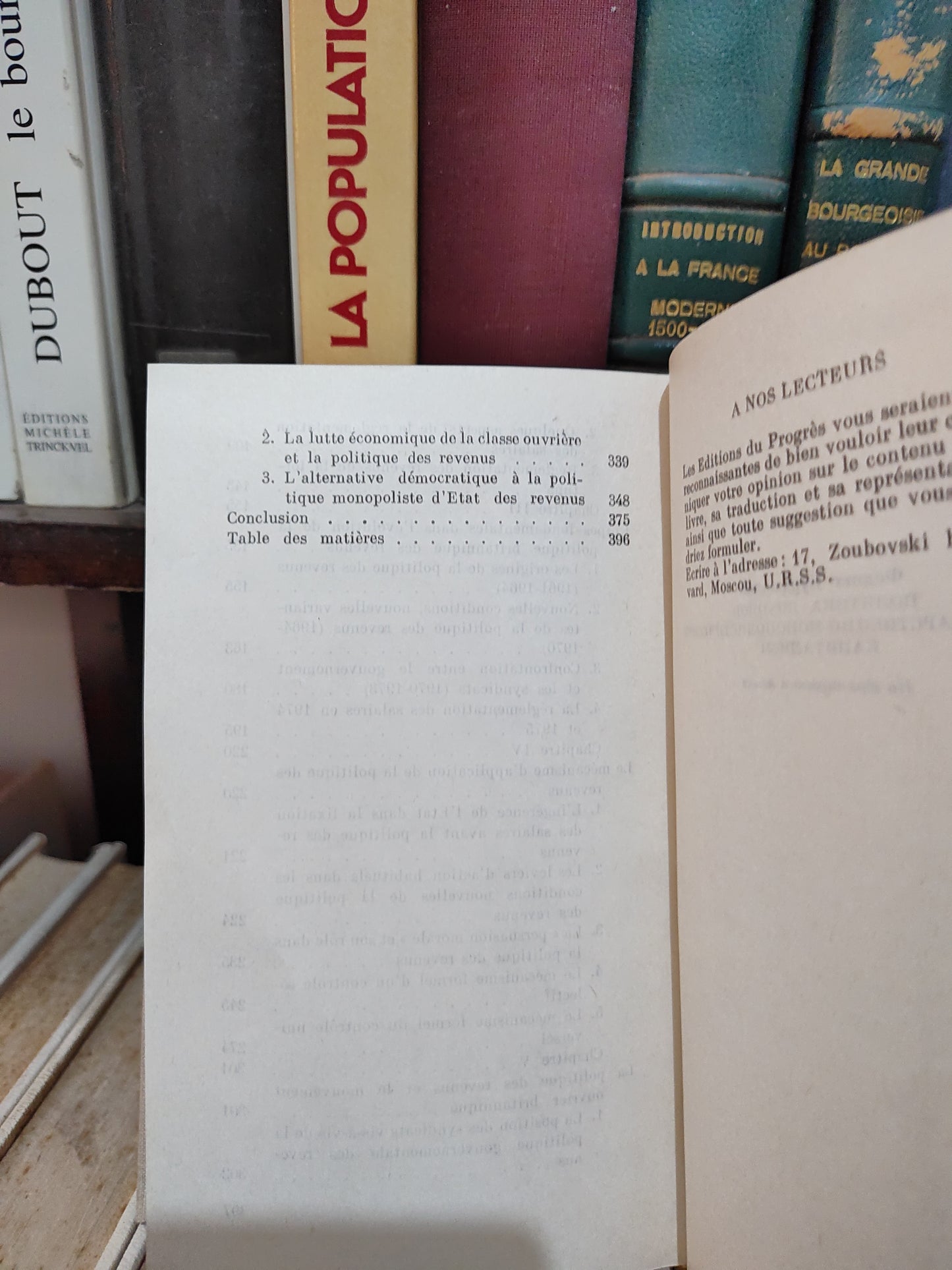 Bourdjalov - La politique des revenus et le capitalisme monopoliste d'État