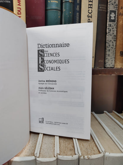 Brémond - Dictionnaire des sciences économiques et sociales