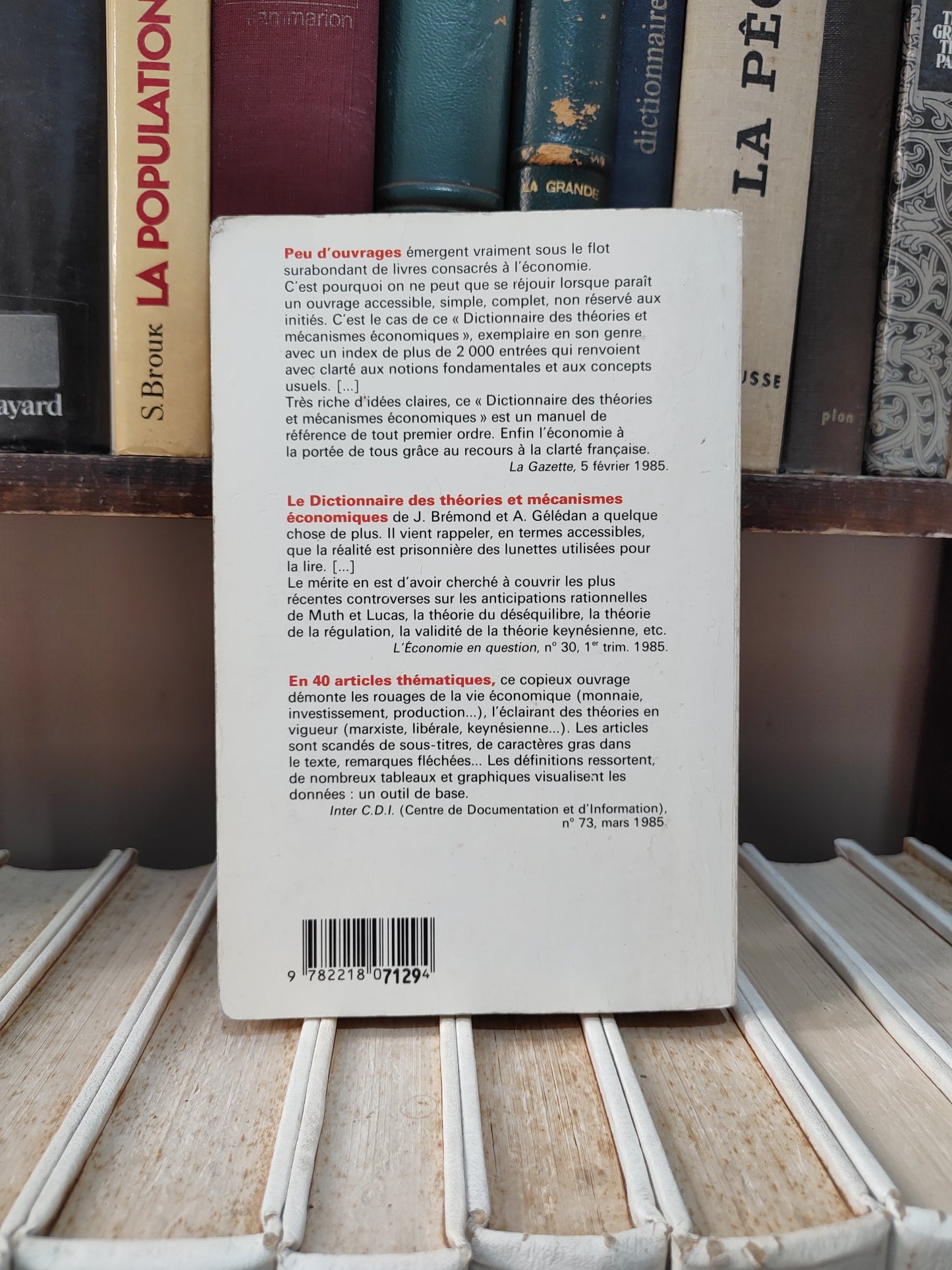 Bremond - Dictionnaire des théories et mécanismes économiques