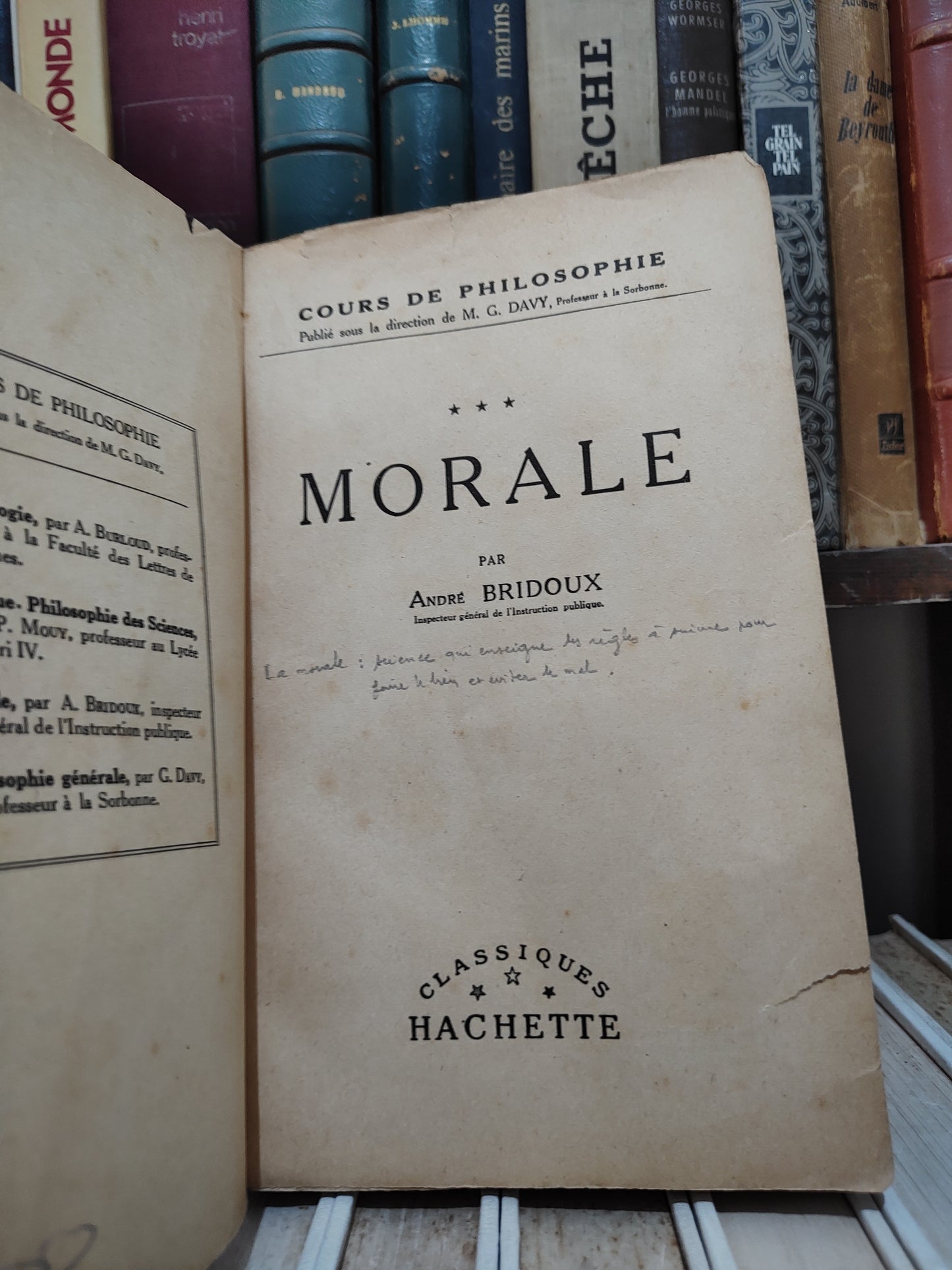 Bridoux - Cours de philosophie Morale