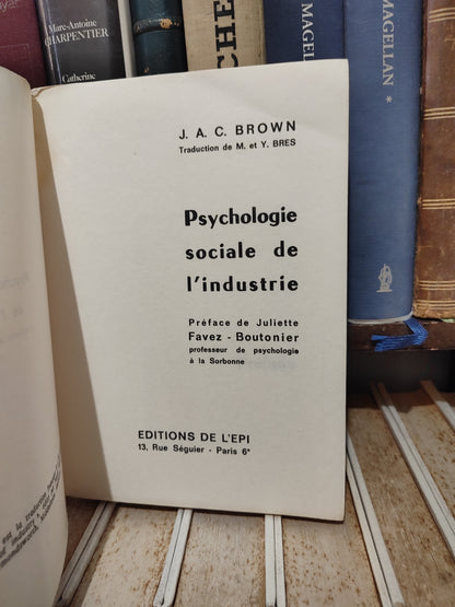 Brown - Psychologie de l'industrie
