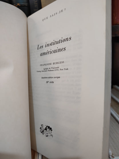 Burgess - Les institutions américaines