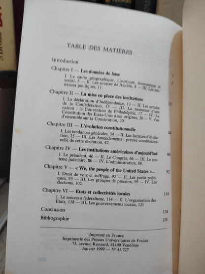 Burgess - Les institutions américaines