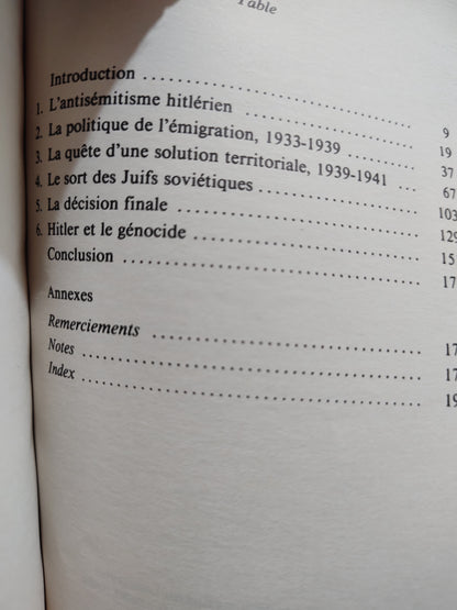 Burrin - Hitler et les Juifs : Genèse d'un génocide