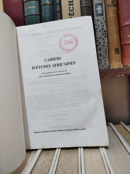 Cahiers d'études africaines 111-112
