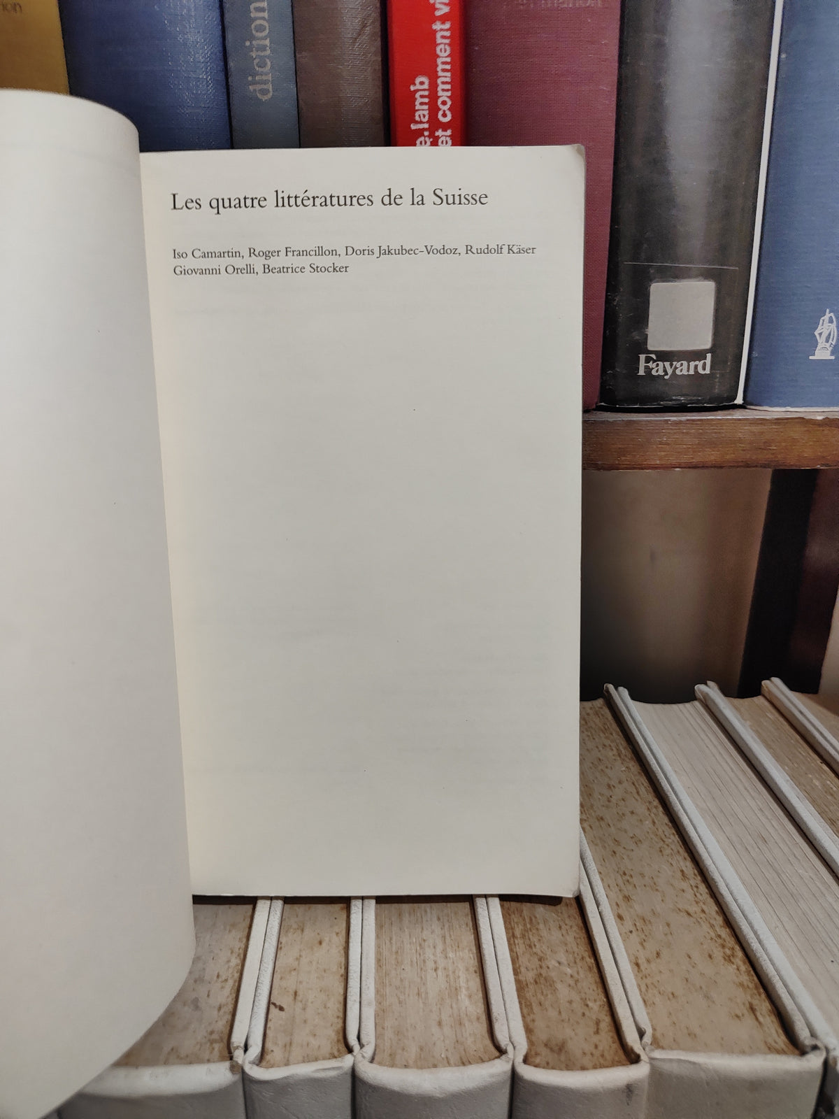 Camartin - Les quatre littératures de la Suisse