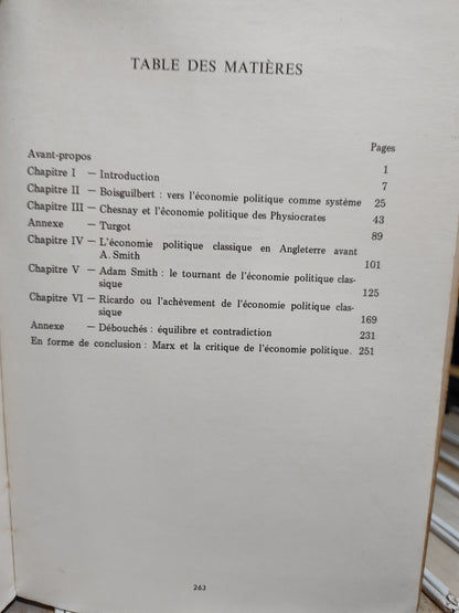 Cartelier - Surproduction et reproduction ; La formation de l'économie politique classique