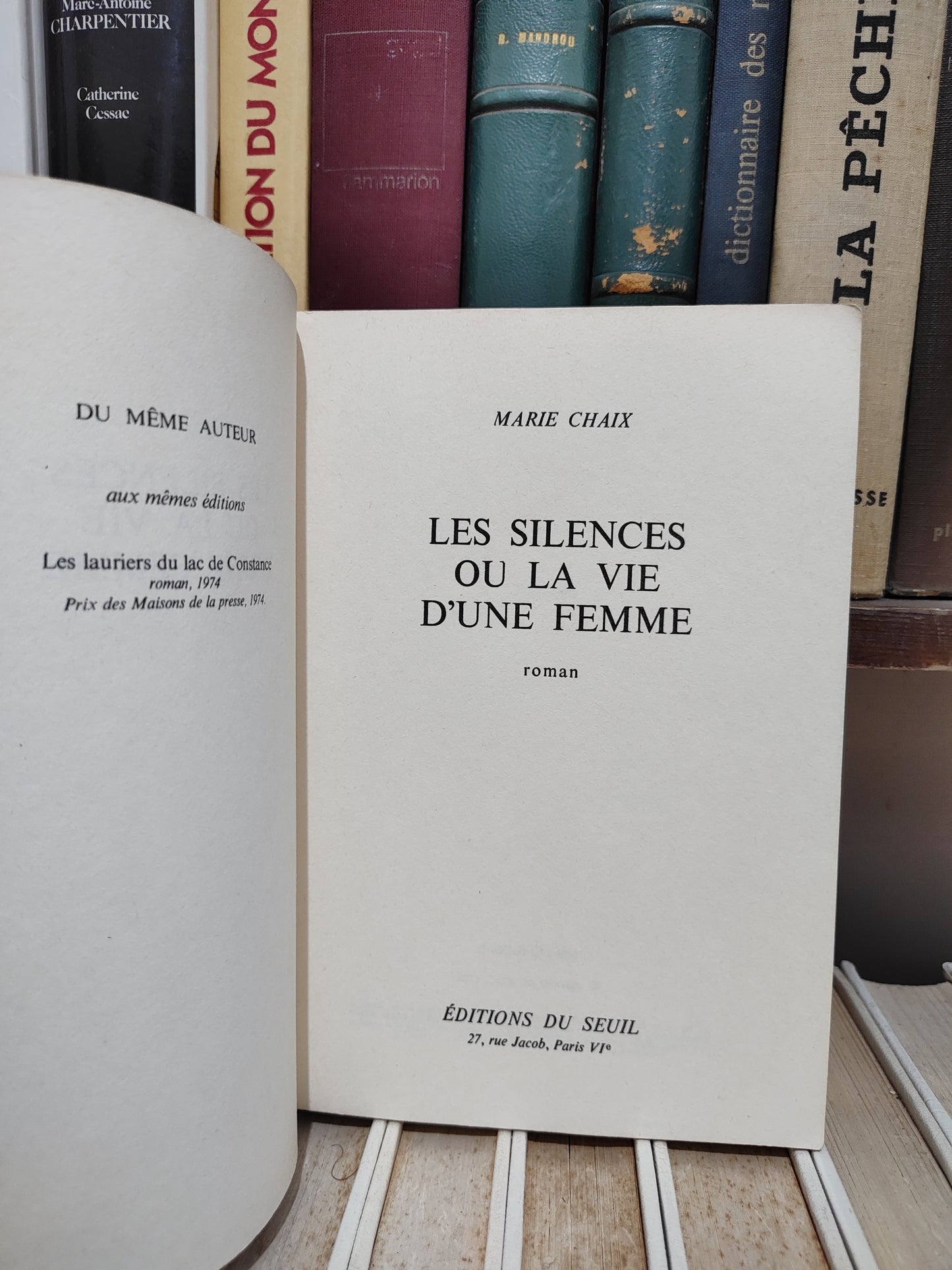 Chaix - Les silences ou la vie d'une femme