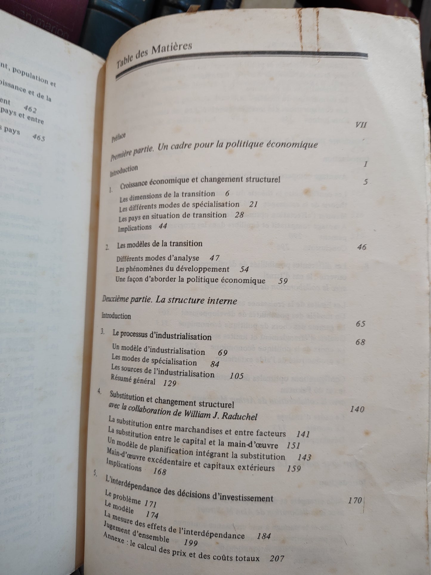 t Holllis Chenery  - Changement des structures et politique de développement