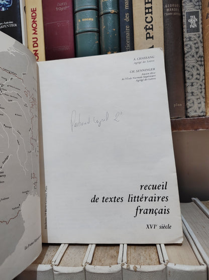 Chassang - recueil de textes littéraires français XVI siècle