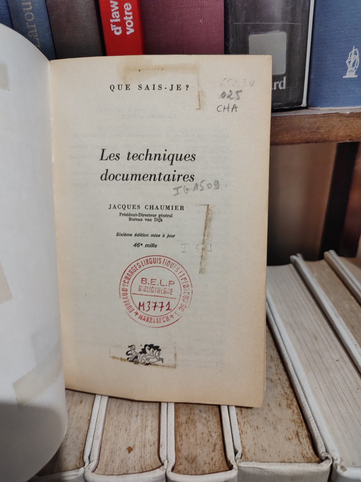 Chaumier - Les techniques documentaires  Que sais je