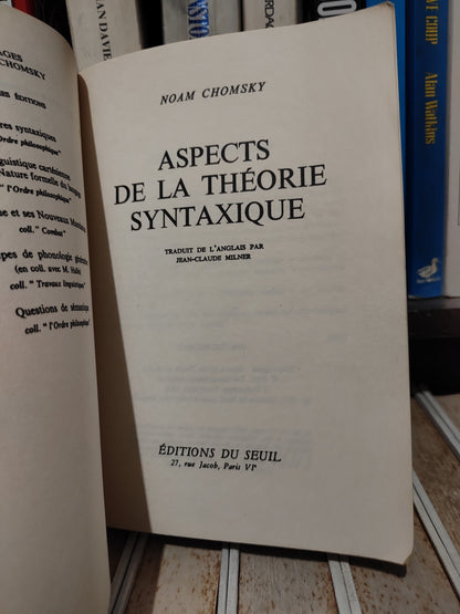 Chomsky - Aspects  de la théorie syntaxique