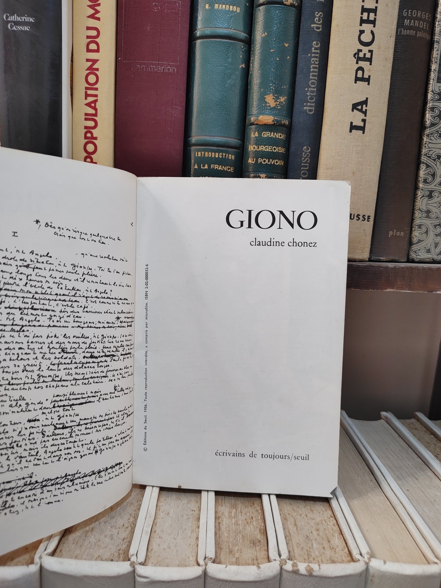 Chonez - Giono ; Écrivains de toujours