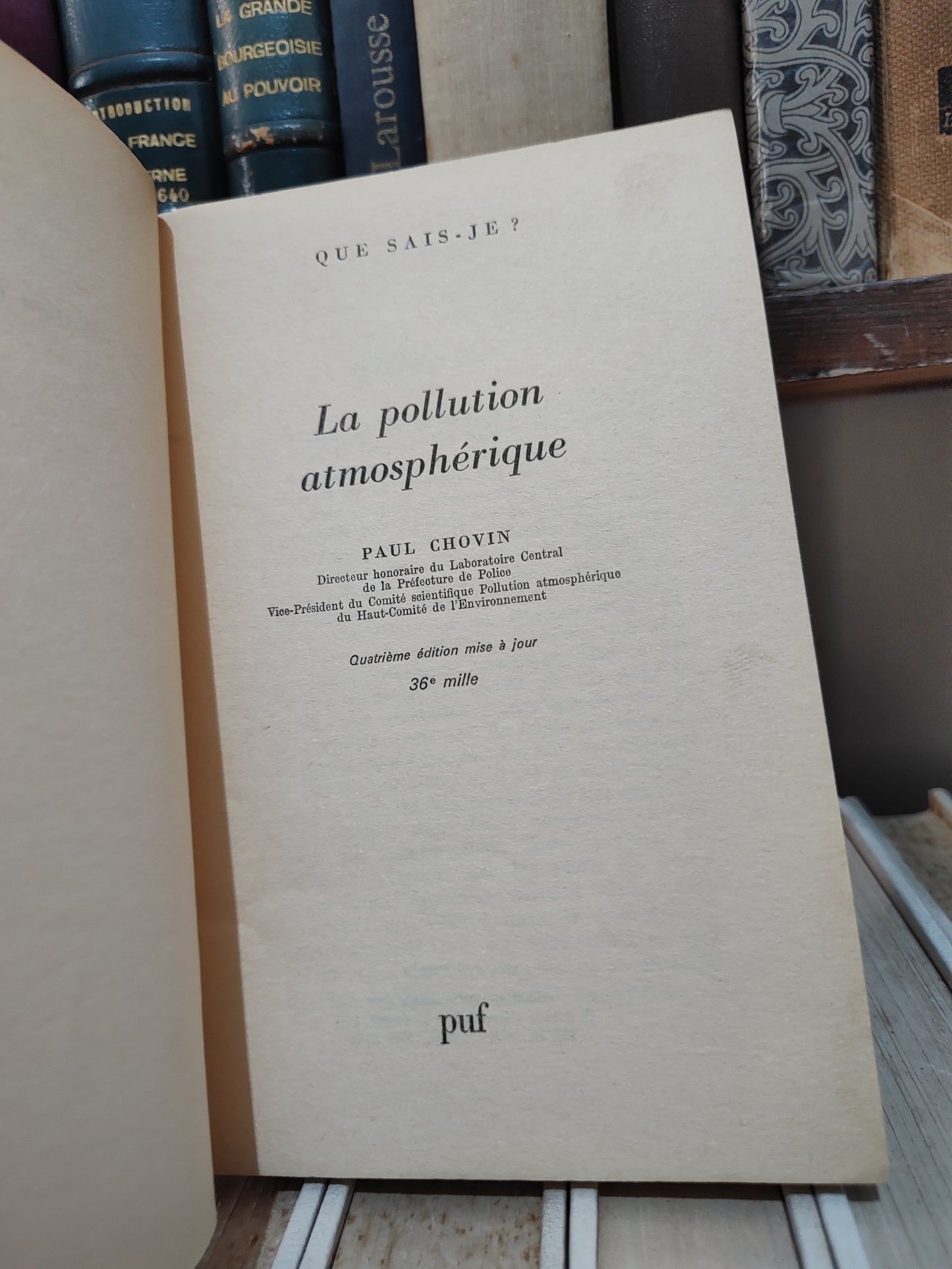 Chovin - La pollution atmosphérique