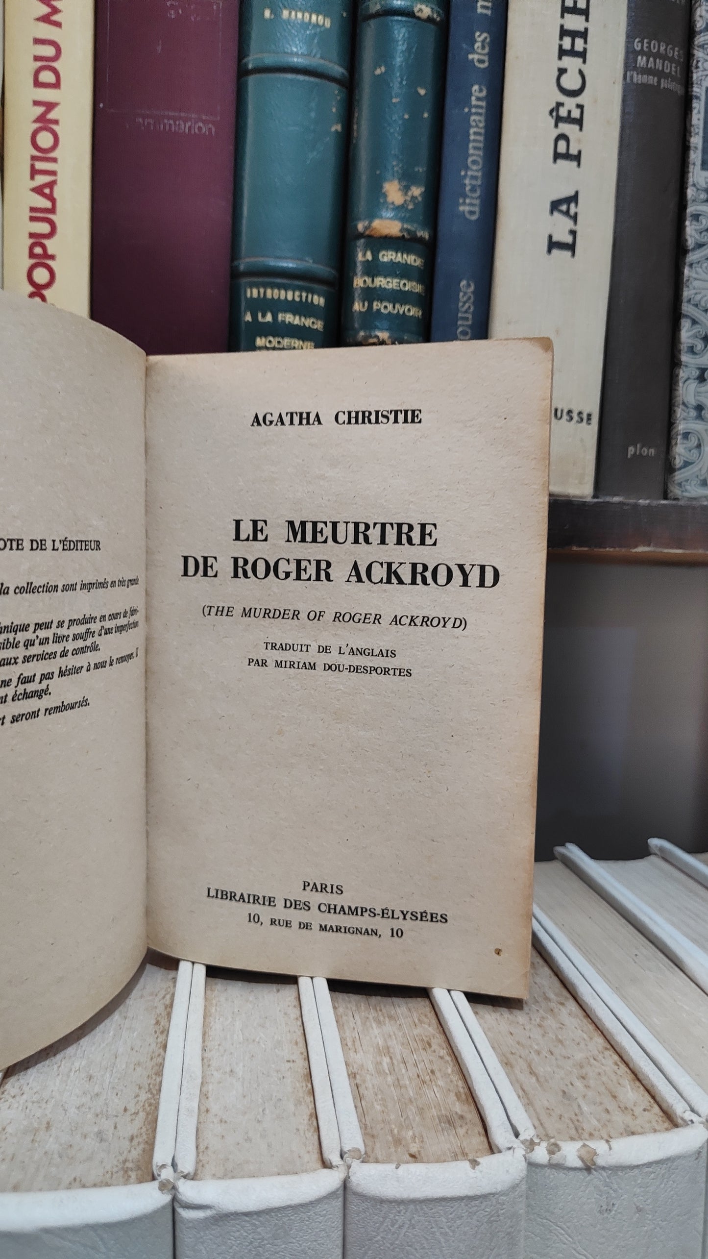 Christie - Le meurtre de roger ackroyd