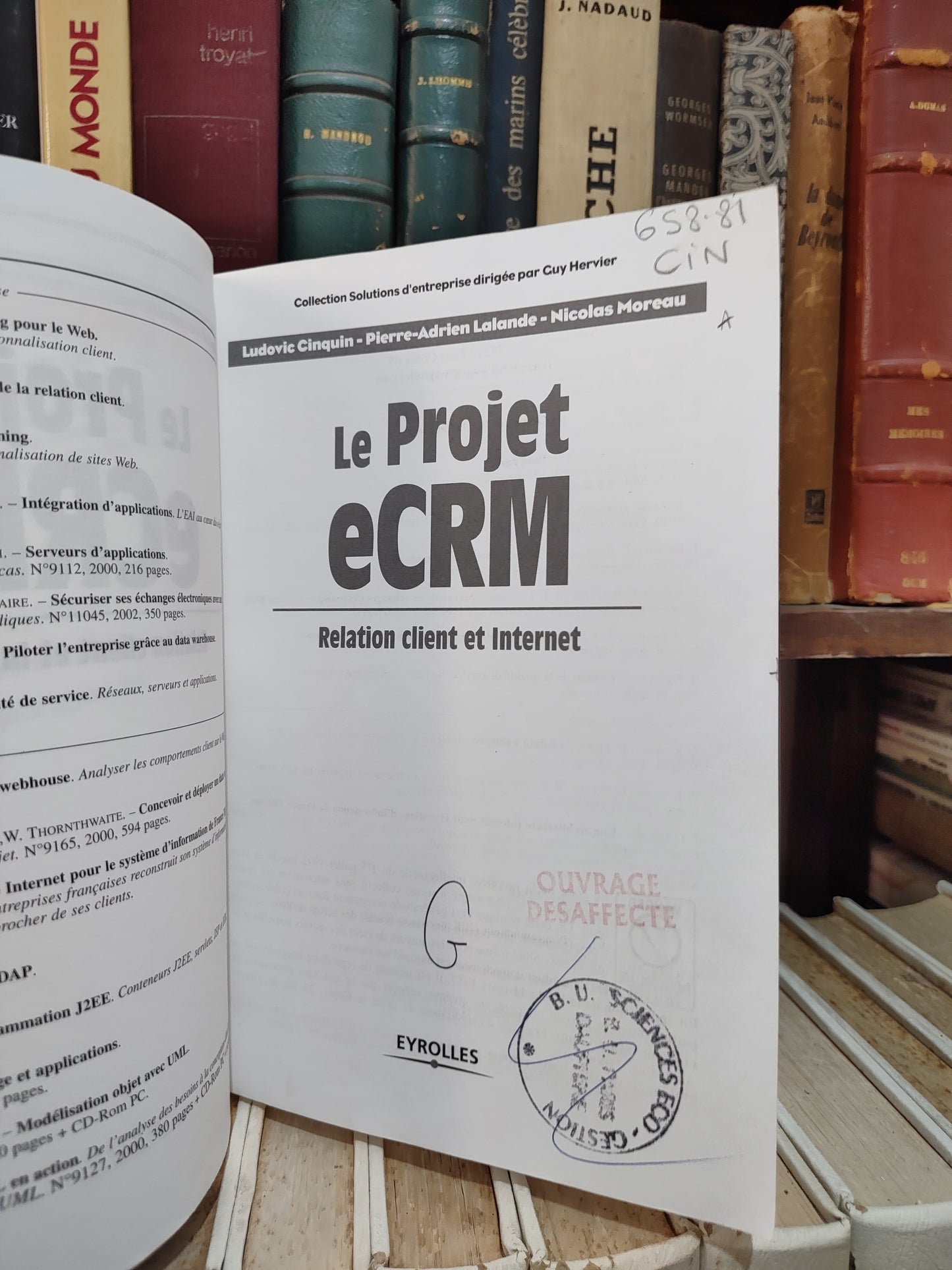 Cinquin - Le projet eCRM : Relation client et internet