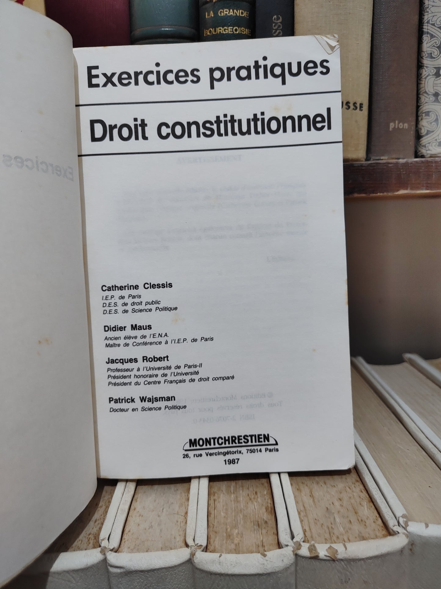 Clessis - Droit constitutionnel Exercices pratiques